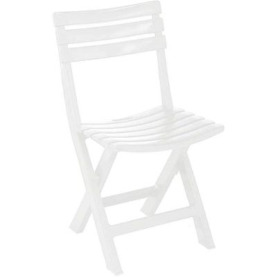 11. SET OF 4 KOMODO PLASTIC FOLDING CATERING CHAIRS WHITE