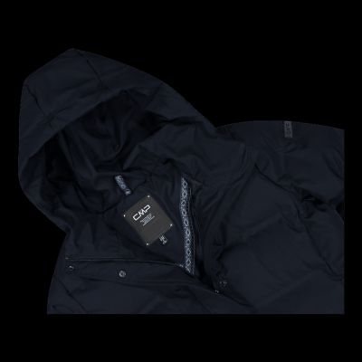 17. CMP women's winter coat with hood, waterproof, insulated, black (34K0096/N950)