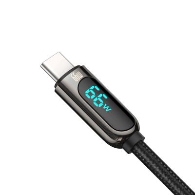 2. Baseus Display Fast Charging Data USB-A / USB-C 66W 1 m cable - black