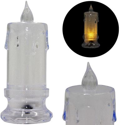 DECORATIVE CANDLE 5x11CM DECORATED LED