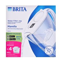 Brita Marella filter jug + 4 Maxtra Pro PP cartridges (2.4l; white)