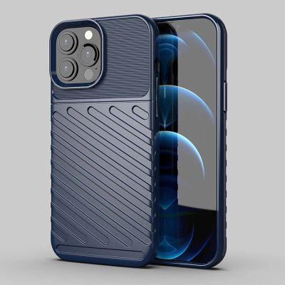 3. Thunder Case Flexible Tough Rugged Cover TPU Case for iPhone 13 Pro Max blue
