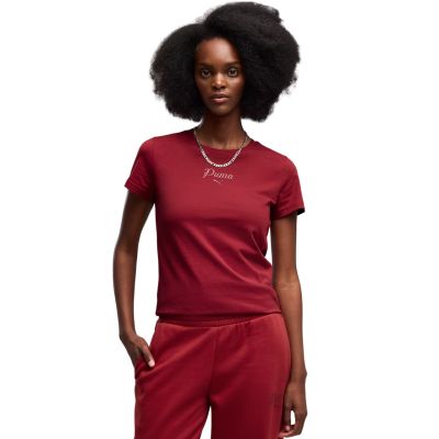Puma ESS Script Tee Women's T-Shirt Red 691760 23