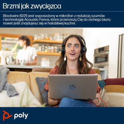 19. POLY Blackwire 8225 Stereo USB-C Headset + USB-C/A Adapter