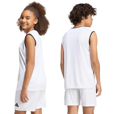 3. Kids' adidas Entrada 26 Sleeveless Jersey, White, KB3935