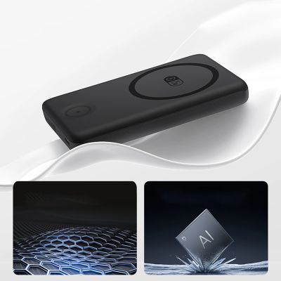 7. Baseus EnerFill FT11 10000mAh 27W MagSafe Compatible Power Bank for Apple Watch and Smartphones with 20V/3A 30cm USB-C Cable - Black