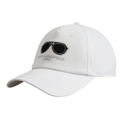 Karl Lagerfeld Paris Cap with Strapback Glasses White - L5WH7946-wht