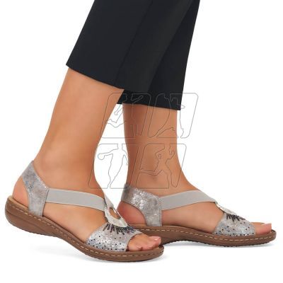 15. Comfortable Rieker W RKR673 metallic sandals