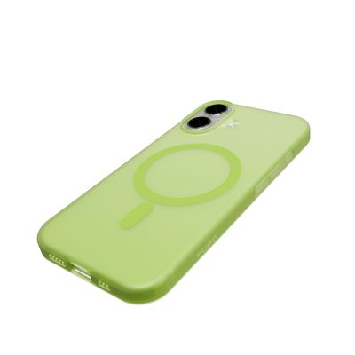 8. Puro Daylight Magsafe Compatible Silicone Case for iPhone 17 - Translucent Green