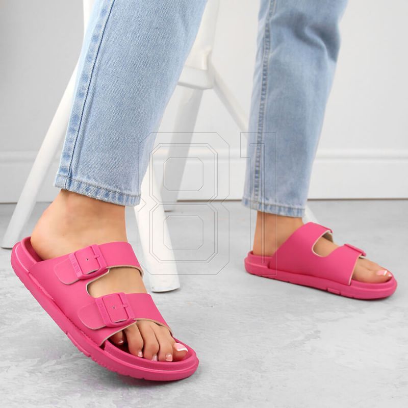 5. Big Star W INT2004E foam flip-flops with buckles, fuchsia