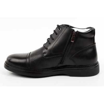 3. Lee Cooper men's shoes elegant leather black insulated ankle boots