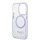 7. Guess GUHMP14LHTCMU iPhone 14 Pro 6.1" purple/purple hard case Gold Outline Translucent MagSafe