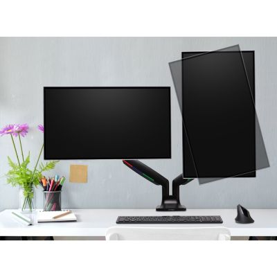 2. Kensington SmartFit One-Touch Dual Height Adjustable Monitor Arm
