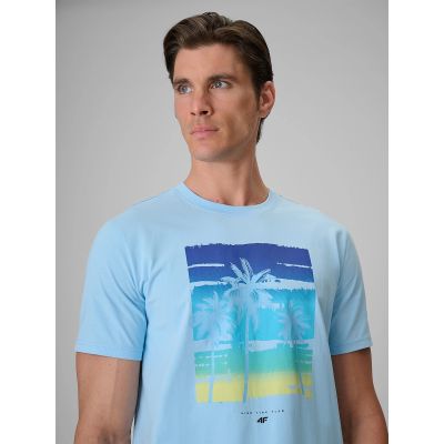 4. Men's regular printed T-shirt 4F 4FRSS26TTSHM4291-34S