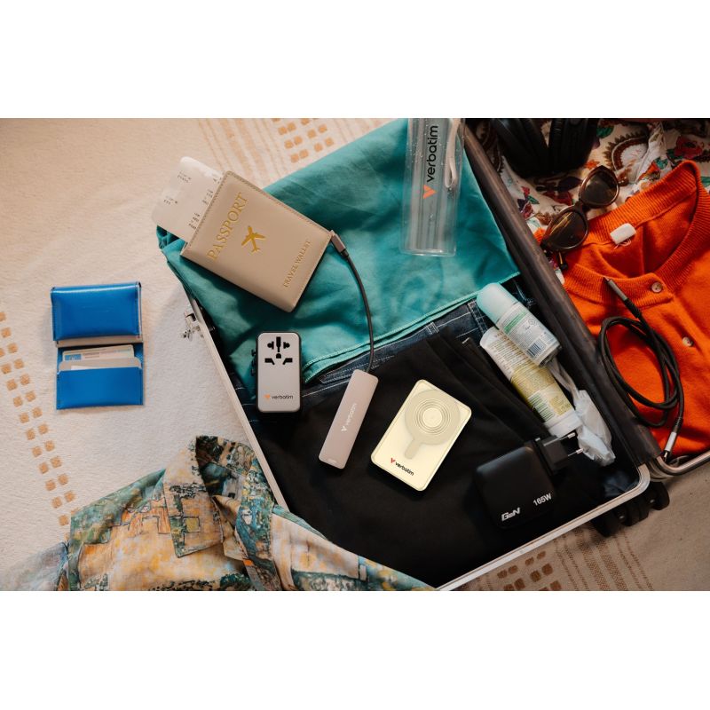 5. Verbatim 32274 Power Bank Lithium Polymer (LiPo) 10000 mAh Wireless Charging Gold