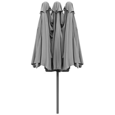 25. GARDEN UMBRELLA XXXL 2.7x4.6M GRAY SASKA GARDEN