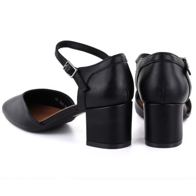 4. Sergio Leone SK844 women's black block heel sandals