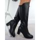 3. Black Sergio Leone KZ25224-S women's leather high-heeled boots