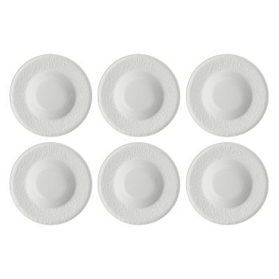 Set of 6 Bosco Soup Plates - White, 23 cm