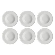 Set of 6 Bosco Soup Plates - White, 23 cm