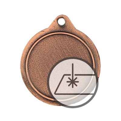 Medal with engraving on laminate