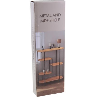 2. 5-TIER OVAL FLOWER STAND SHELVED 77X30X95CM WOODEN TABLETOP