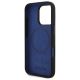 7. BMW Silicone Hexagon Blue Line MagSafe Case for iPhone 16 Pro Max - Black