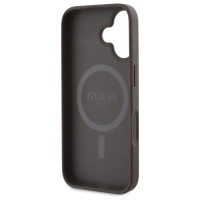 7. Guess Peony Script MagSafe iPhone 16 Case - Brown