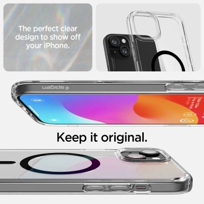 9. Spigen Ultra Hybrid Mag Case with MagSafe for iPhone 15 Plus - Black