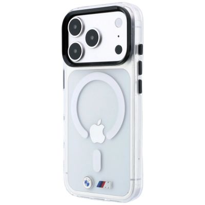2. BMW M IML Glossy Metal Logo & Trims MagSafe Case for iPhone 18 Pro Max / 17 Pro Max - Transparent