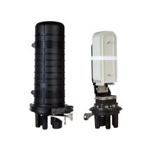Vertical fiber optic joint for 144 splices COMPLETE (fully equipped: splice trays, splice protectors, mounting elements, heat shrink sleeves) ALANTEC