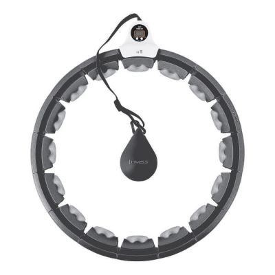 HMS HHW06 Hula Hoop with Studs, Weight and Counter, Black