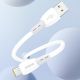 6. Dudao L25ST 5 A USB-A - USB-C Cable with Soft Silicone Braid 1 m - White