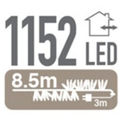 3. CHRISTMAS TREE LIGHTS LIGHT CHAIN 1152 LED TIMER WARM WHITE