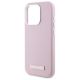 6. Karl Lagerfeld FW Metal Plate MagSafe iPhone 15 Pro Max Case - Pink