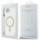 8. Guess IML Glitter Circle MagSafe iPhone 16e Case - Clear