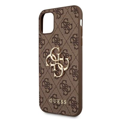 6. Guess 4G Big Metal Logo Case for iPhone 11 Pro Max - Brown