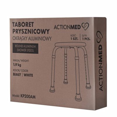 9. Round aluminum shower stool