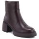 6. Women's leather ankle boots on a burgundy platform D&A S.Barski CR62-3369