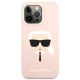 3. Karl Lagerfeld Silicone Karl`s Head Case for iPhone 13 Pro / 13 6.1" - Light Pink