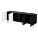 2. JUNGLE chest of drawers 190x40.5x74.5 black matt + gold legs