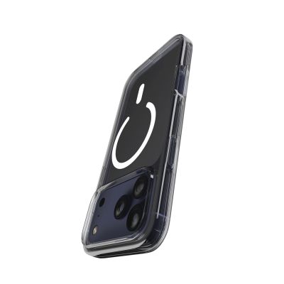 3. Puro Impact Clear D3O TPU+PC Case Compatible with MagSafe for iPhone 17 Pro Max - Transparent