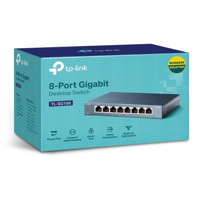 6. TP-Link TL-SG108 Unmanaged Gigabit Ethernet (10/100/1000) Black