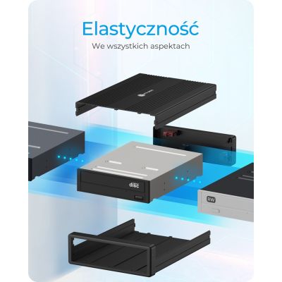 10. ICY BOX IB-525-U3 5.25" SATA III USB Type-C Case