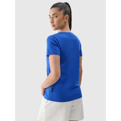 3. Women's regular printed T-shirt 4F 4FRSS24TTSHF2547-36S