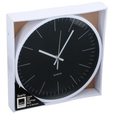 2. WALL CLOCK 29.5X4.6CM ARTICASA WHITE