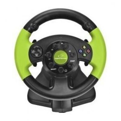 11. Esperanza EG104 steering wheel (PC, Xbox 360; black and green)