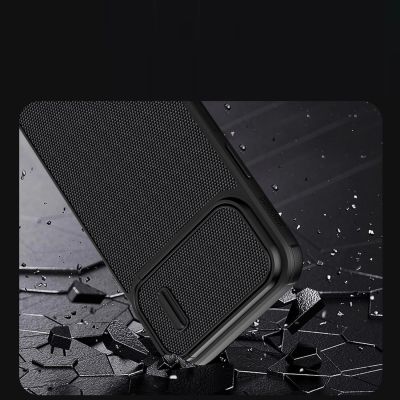 8. Nillkin Textured S Case iPhone 14 Pro Max case with camera cover black