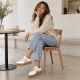 9. Women's leather suede platform shoes, white Filippo DP6776