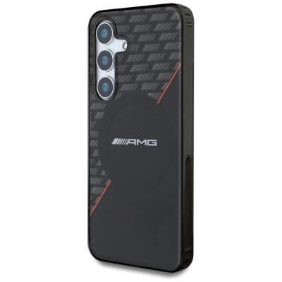 2. AMG Double Layer Rhombs MagSafe Case for Samsung Galaxy S25 - Black/Red